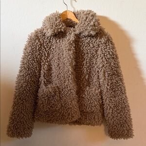 Zara Brown Faux Sherpa Jacket